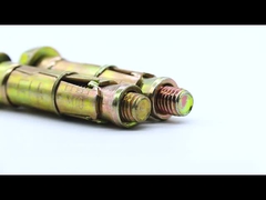 কার্বন ইস্পাত রঙিন জিংক প্লাস্টিকের স্লিভ এক্সপেনশন অ্যাঙ্কর বোল্ট হোল সি / ডাব্লু হেক্স নট এবং ওয়াসার সহ