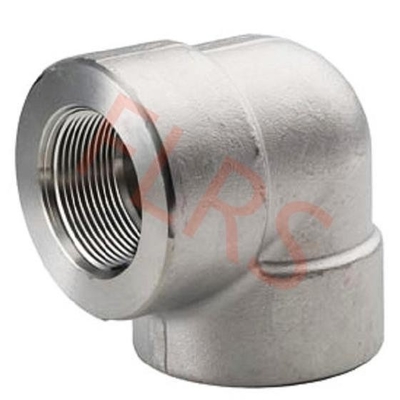ASME B16.11 থ্রেডেড স্টিল পাইপ ফিটিং নকল 90 ডিগ্রি কনুই ক্লাস 3000